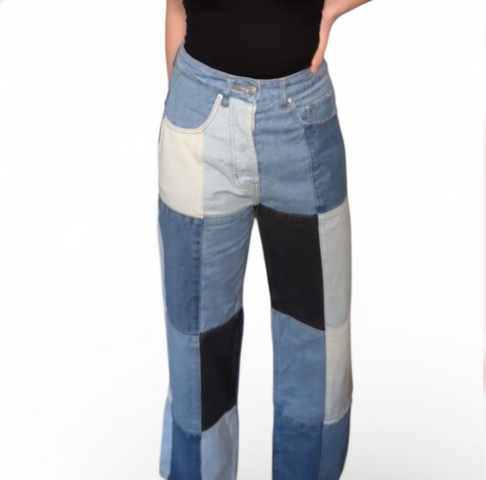 Colorblock Denim Jeans